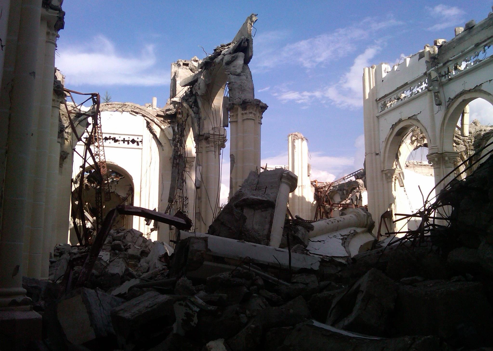 Ruins of Cathedral in Haiti following earthquake