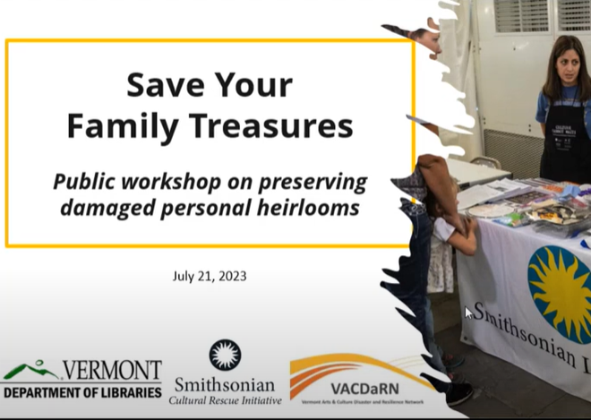 Save Your Family Treasures: Public Workshop on preserving damaged personal heirlooms